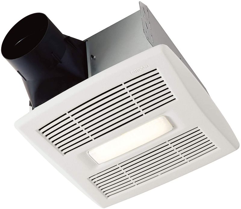 Photo 1 of Broan-NuTone AE110L Invent Energy Star Qualified Single-Speed Ventilation Fan with LED Light, 110 CFM 1.0 Sones, White