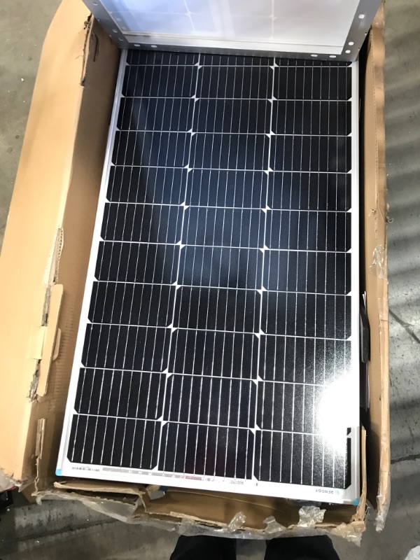 Photo 3 of ***MAJOR DAMAGE** *Renogy 400 Watt 12 Volt Premium 4 Pcs 100W Panel+40A MPPT Charge Controller+ Bluetooth Module Fuse+ Mounting Z Brackets+Adaptor Kit +Tray Cables Set, 400W, Grid 12V Solar Power System
