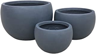 Photo 1 of **INCOMPLETE** JUST THE TALL PLANTER** MINOR PAINT DAMAGE***
Kante AC0049ABC-60121 Lightweight Concrete Outdoor Round Planter, Set of 3, 13 Inch Tall, Dark Gray