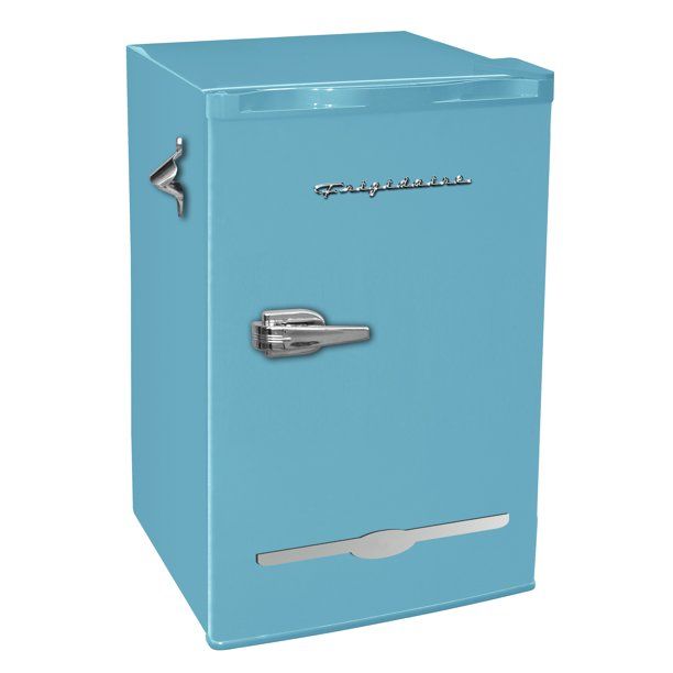 Photo 1 of **DAMAGED** Frigidaire 3.2 Cu Ft Retro Mini Fridge With Side Bottle Opener EFR376, Blue
