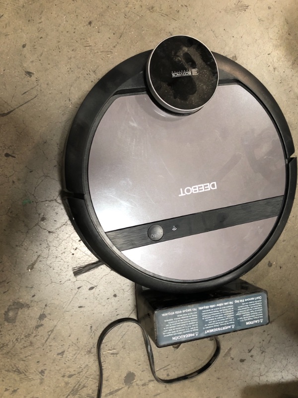 Photo 2 of **PARTS ONLY** DOESNT POWER ON** Ecovacs Deebot 901 Smart Robotic Vacuum for Carpet, Bare Floors, Pet Hair, with Mapping Technology, Higher Suction Power, WiFi Connected and Compatible with Alexa and Google Assistant
