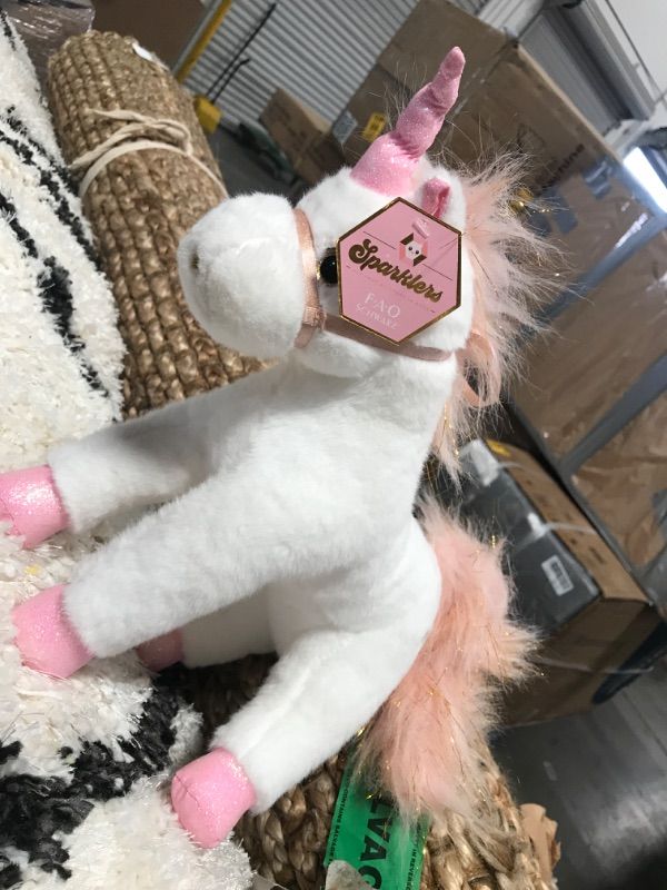 Photo 1 of FAO Schwarz Sparklers Glittery Unicorn 10" Stuffed Animal