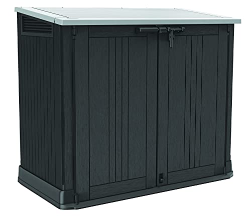 Photo 1 of **MISSING COMPONENTS**
Keter Store-It-Out Prime 4.3 X 2.3 Foot Resin Outdoor Storage Shed with Easy Lift Hinges, Perfect for Trash Cans, Yard Tools, and Pool Toys, Black
