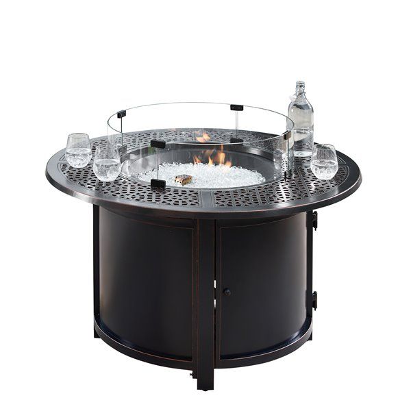 Photo 1 of ***INCOMLETE*** Oakland Living Propane Fire Table with Wind Guard - 44-in X 24.5-in - 55,000 BTU - Antique Copper
