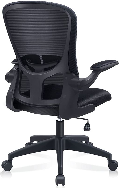 Photo 1 of Office Chair, FelixKing Ergonomic Desk Chair with Adjustable Height, Swivel Computer Mesh Chair with Lumbar Support and Flip-up Arms, Backrest with Breathable Mesh (Black)
