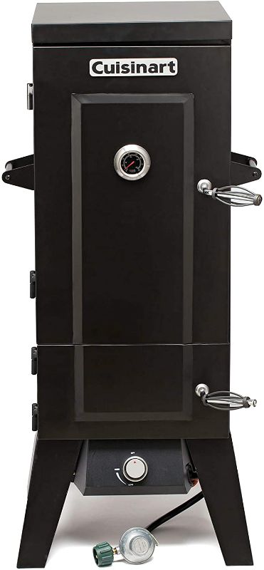 Photo 1 of *DAMAGED* Cuisinart COS-244 Vertical Propane Smoker with Temperature & Smoke Control, Four Removable Shelves, 36", Black
