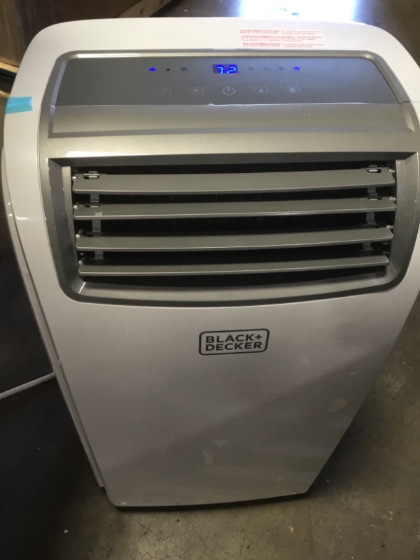 Photo 1 of BLACK+DECKER 6,500 BTU DOE (12,000 BTU ASHRAE) Portable Air Conditioner with Remote Control, White
