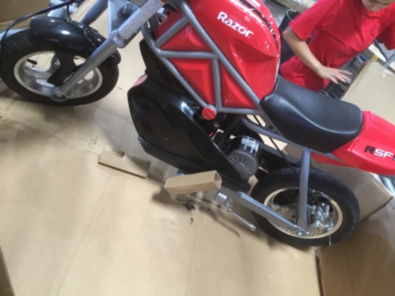 Photo 1 of ***PARTS ONLY*** Razor RF350 Mini Electric Motor Bike - Black/Red up to 14 Mph 12 Pneumatic Tires 24V Powered Ride-on for Ages 13 and up Unisex
