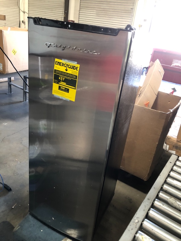 Photo 2 of NOT FUNCTIONAL: Frigidaire EFRF696-AMZ Upright Freezer 6.5 cu ft Stainless Platinum Design Series 21.26 x 22.24 x 55.91 inches

