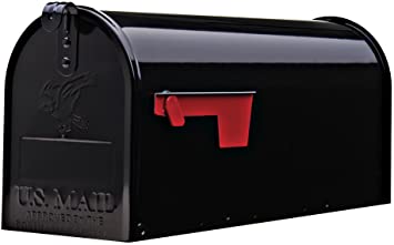 Photo 1 of Gibraltar Mailboxes Elite Medium Capacity Galvanized Steel Black, Post-Mount Mailbox, E1100B00 20.13 x 6.83 x 8.77 inches

