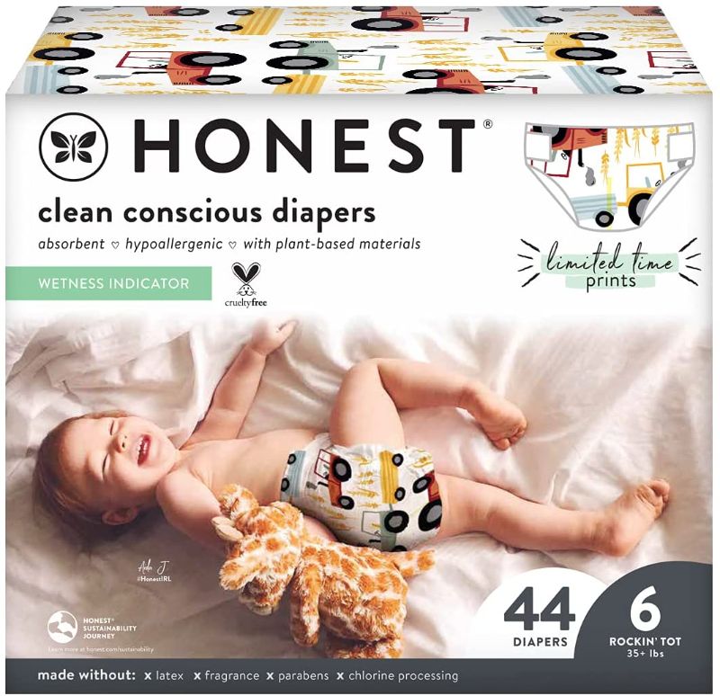 Photo 1 of HONEST Club Box Clean Conscious Diapers Fall Seasonal, Farmlife, Size 6, 44ct
