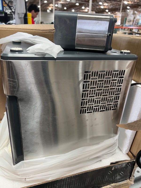 Photo 6 of GE Profile Opal | Countertop Nugget Ice Maker with Side Tank | Portable Ice Machine Makes up to 24 lbs. of Ice Per Day | Stainless Steel Finish
