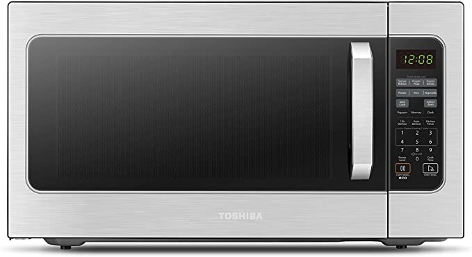 Photo 1 of Toshiba ML2-EM62P(SS) Microwave Oven with Built-in Humidity Sensor, 6 Automatic Preset Menus, ECO Mode, Sound On/Off Option and Position Memory Function 2.2 cu. ft., 1200W, Stainless Steel
