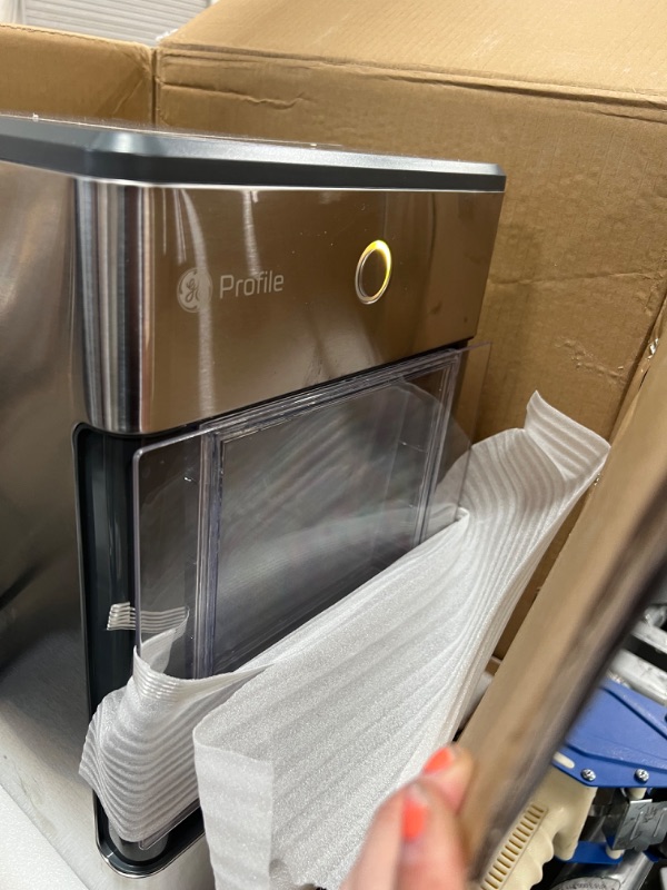 Photo 4 of GE Profile Opal | Countertop Nugget Ice Maker | Portable Ice Machine Complete with Bluetooth Connectivity | Smart Home Kitchen Essentials | Stainless Steel Finish | Up to 24 lbs. of Ice Per Day
