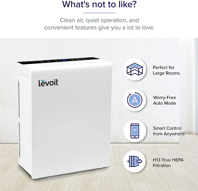 Photo 1 of ***PARTS ONLY*** LEVOIT Air Purifiers for Home Large Room, Smart WiFi Air Cleaner and H13 True HEPA Filter Remove 99.97% Pet Allergies, Dust, Smoke, Odor and Pollen for Bedroom, Auto Mode, Energy Star, LV-PUR131S
