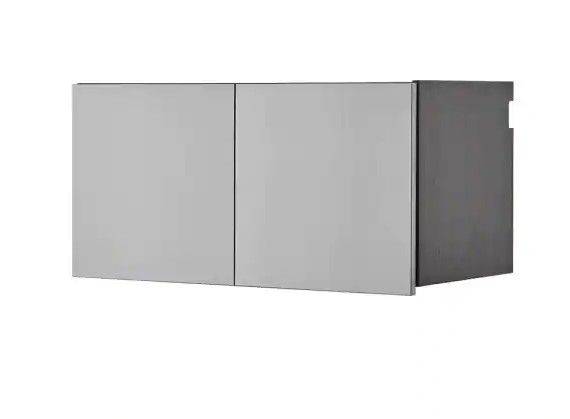 Photo 4 of Astro Series Wood 1-Shelf Wall Mounted Garage Cabinet in Metallic Gray (32 in W x 16 in H x 16 in D)