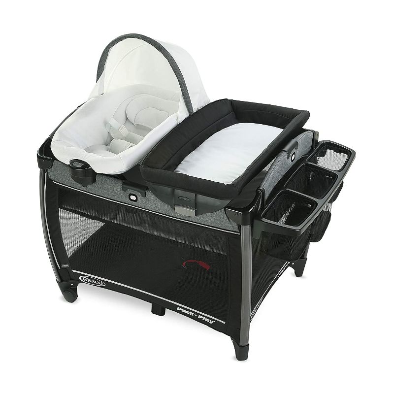 Photo 1 of Graco Pack 'n Play Quick Connect DLX Playard Includes Portable Seat and Rapid Remove Fabrics for Easy Cleaning, Nico

