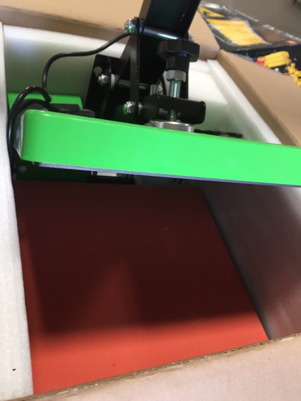 Photo 4 of ***SEE NOTE*** 15 x 15 inches High temperature resistant,Heat Press Machine, Digital LED Timer, Tshirt Press Machine, T Shirt Maker Swing Away Shirt Printing Machine for T-Shirts Plate ?Green? [W56633228]
