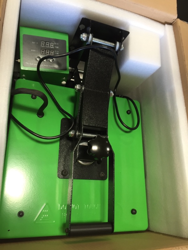 Photo 3 of ***SEE NOTE*** 15 x 15 inches High temperature resistant,Heat Press Machine, Digital LED Timer, Tshirt Press Machine, T Shirt Maker Swing Away Shirt Printing Machine for T-Shirts Plate ?Green? [W56633228]
