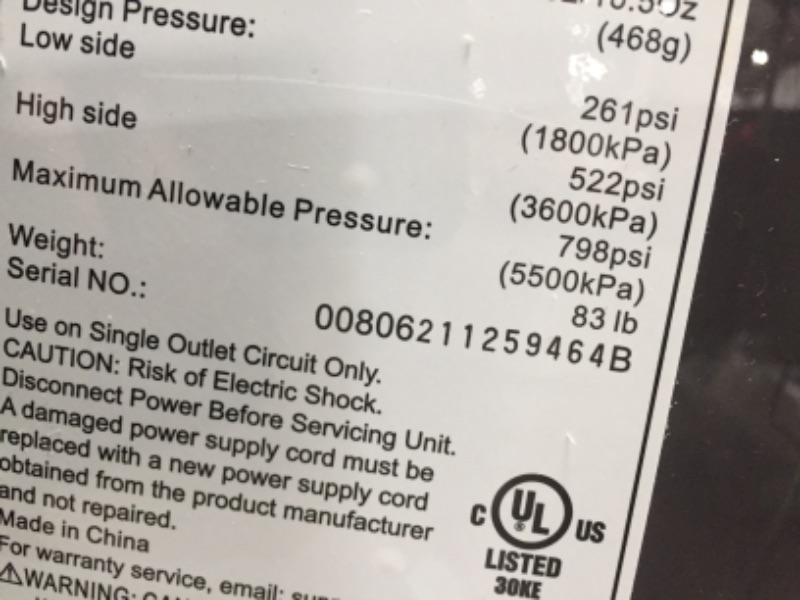 Photo 3 of TESTED POWERS ON**
Whynter ARC-14S 14,000 BTU Dual Hose Portable Air Conditioner, Dehumidifier, Fan with Activated Carbon Filter in Platinum and Black plus Storage bag for Rooms up to 500 sq ft
