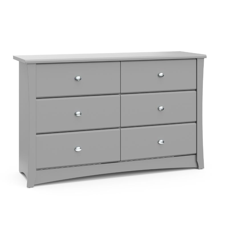 Photo 1 of ***PARTS ONLY*** Storkcraft Crescent 6 Drawer Double Dresser Pebble Gray
