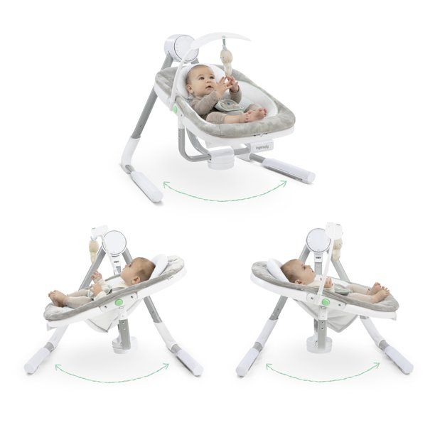 Photo 1 of Ingenuity Anyway Sway 5-Speed Multi-Direction Portable Baby Swing with Vibrations - Spruce (Unisex)
