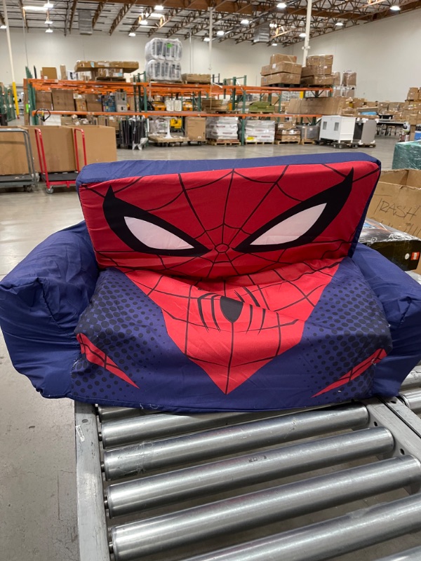 Photo 2 of Delta Children Cozee Flip-Out Sofa - 2-in-1 Convertible Sofa to Lounger for Kids, Spider-Man
