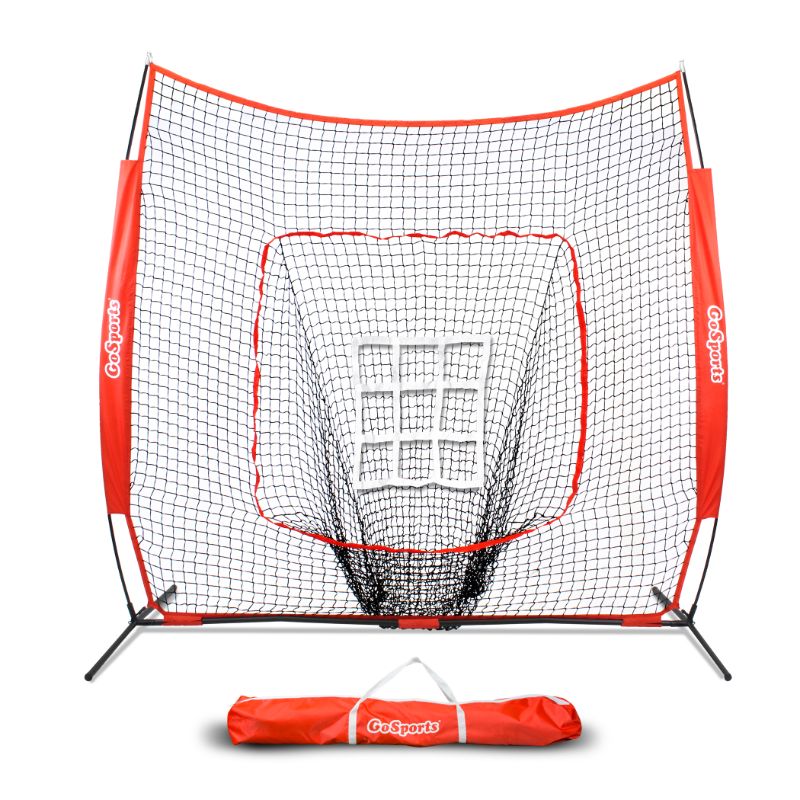 Photo 1 of GoSports 7'x7' Baseball & Softball Practice Pitching & Fielding Net with Bonus Strike Zone
