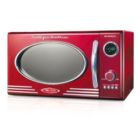 Photo 1 of ***PARTS ONLY*** Nostalgia Electrics Retro 0.9 Cu Ft 800-Watt Countertop Microwave, Retro Red
