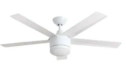 Photo 1 of ***HOME DEPOT DISPLAY UNIT**
 Merwry 52 in. Integrated LED Indoor White Ceiling Fan with Light Kit and Remote Control
