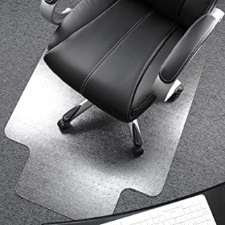 Photo 1 of Floortex Polycarbonate Chair Mat with Lip 47" x 35" for Low/Medium Pile Carpets