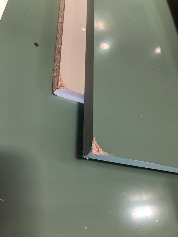 Photo 1 of (DAMAGED CORNERS)
Manhattan Comfort Tribeca Mid-Century Modern TV Panel with Overhead Décor Shelf, 53.94", Off White/Green Mint
