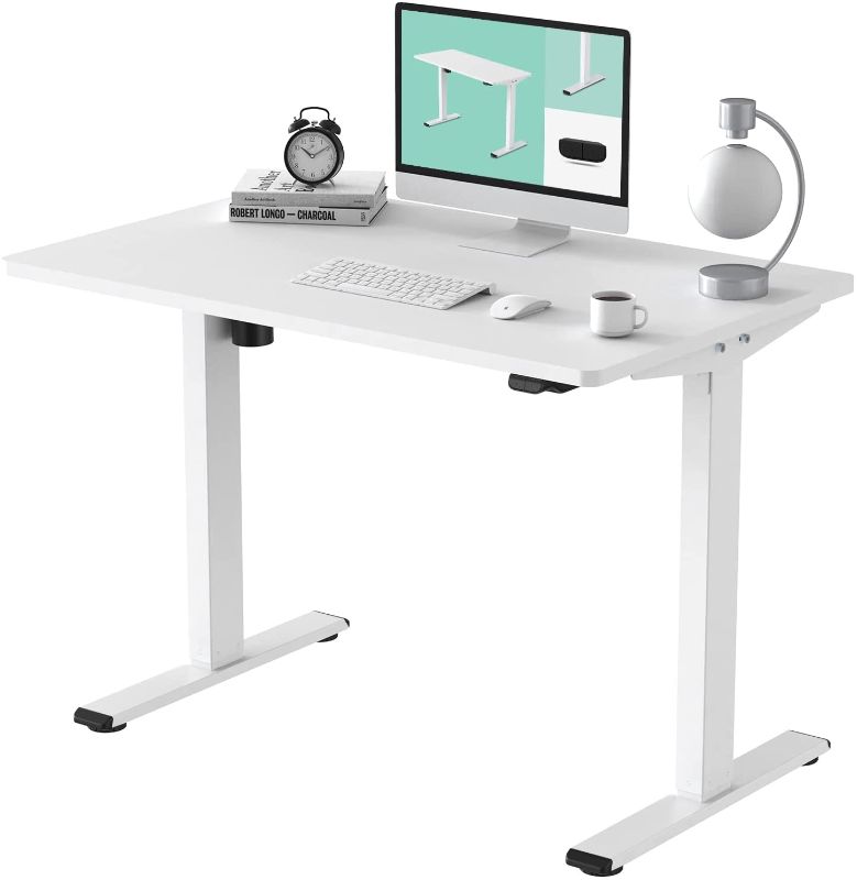 Photo 1 of FLEXISPOT EC1 Essential Electric White Standing Desk Whole Piece 48 x 30 Inch Desktop Adjustable Height Desk Home Office Computer Workstation Sit Stand up Desk
Missing//loose hardware/components 
