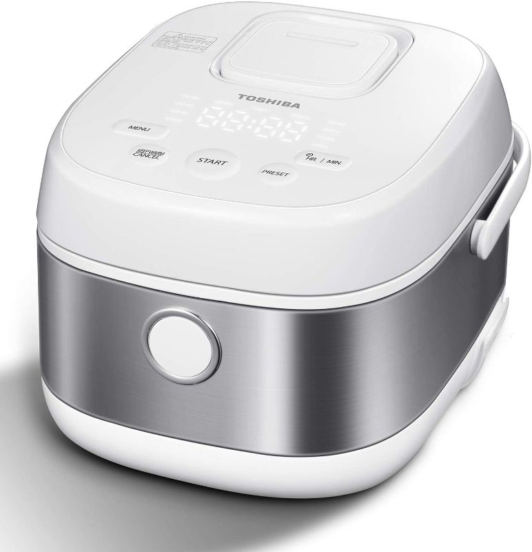 Photo 1 of ***PARTS ONLY*** Toshiba Low Carb Digital Programmable Multi-functional Rice Cooker, Slow Cooker, 5.5 Cups Uncooked with Fuzzy Logic and One-Touch Cooking, 24 Hour Delay Timer and Auto Keep Warm Feature, White
