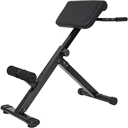 Photo 1 of BalanceFrom Adjustable Roman Chair AB Back Hyperextension Bench with Handle, 300-Pound Capacity
