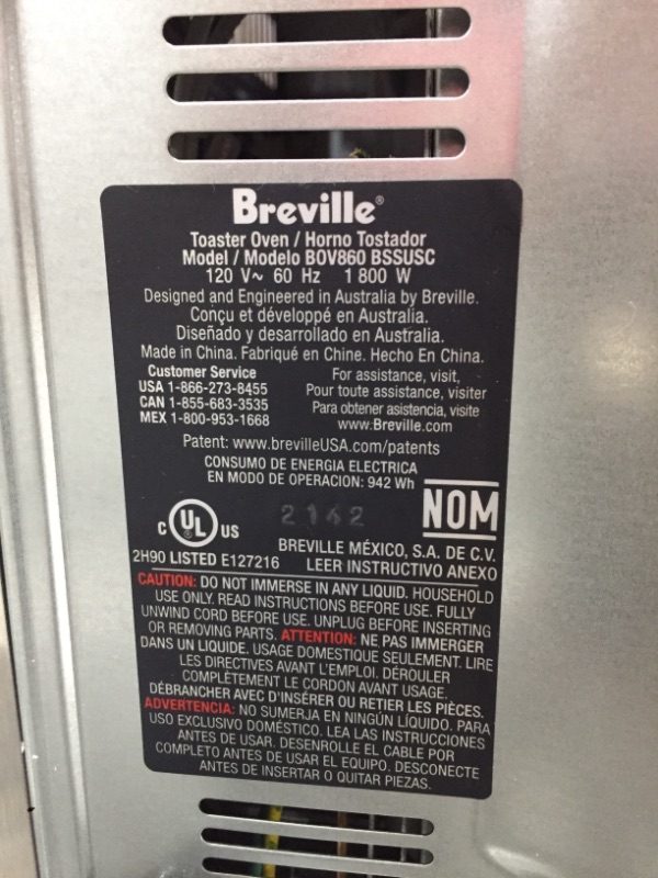 Photo 5 of Breville BOV860BSS Smart Oven Air Fryer, Countertop Convection Oven, Brushed Stainless Steel
