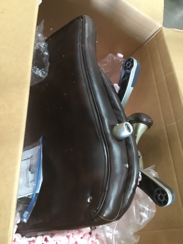 Photo 1 of BROWN LEATHER OFFICE CHAIR