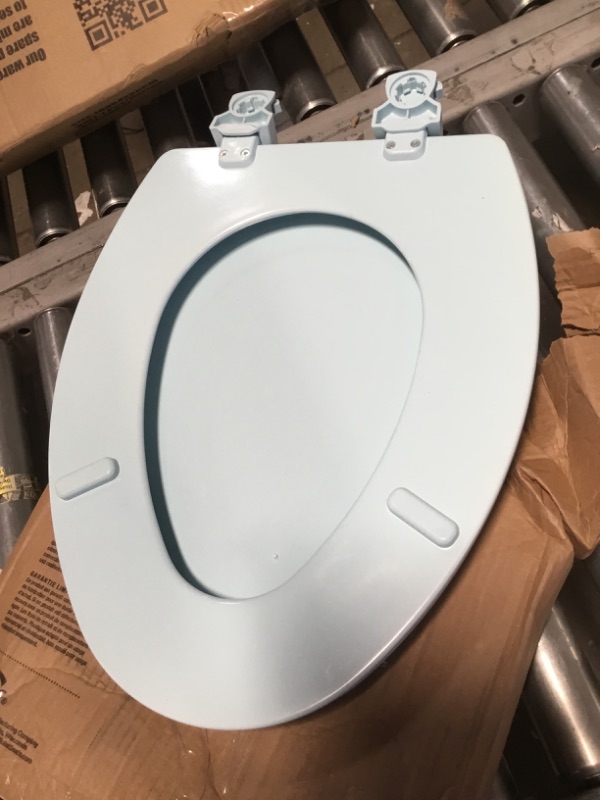 Photo 2 of Bemis 1500EC Lift-Off Wood Elongated Toilet Seat Available in Various Colors
