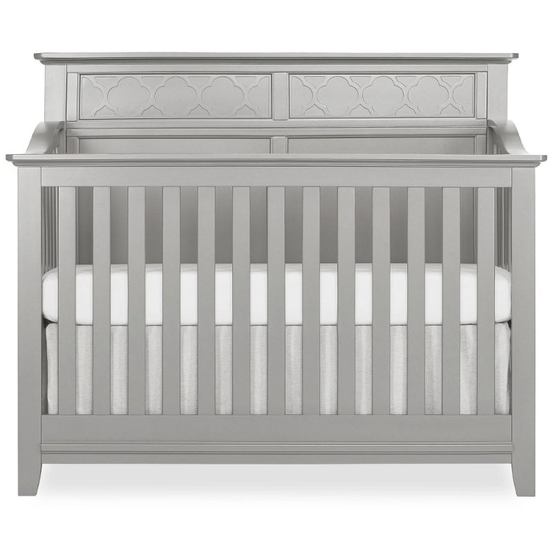 Photo 1 of Sweetpea Baby Fairview 4-in-1 Convertible Crib in Silver Grey Pearl
