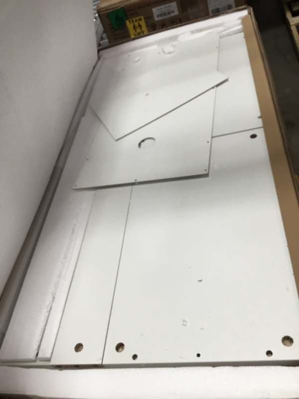 Photo 1 of Rockpoint Kora Computer Desk with Keyboard Tray, Daisy White

