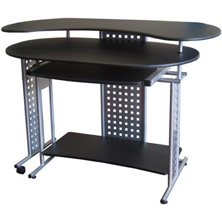 Photo 1 of L Shaped Desk, 31" D, 47" W, 35" H, Black/Gray, PVC
