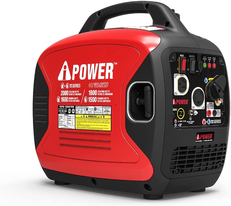 Photo 1 of A-iPower SUA2000iD 2000 Watt Portable Inverter Generator Gas & Propane Powered, Small with Super Quiet Operation