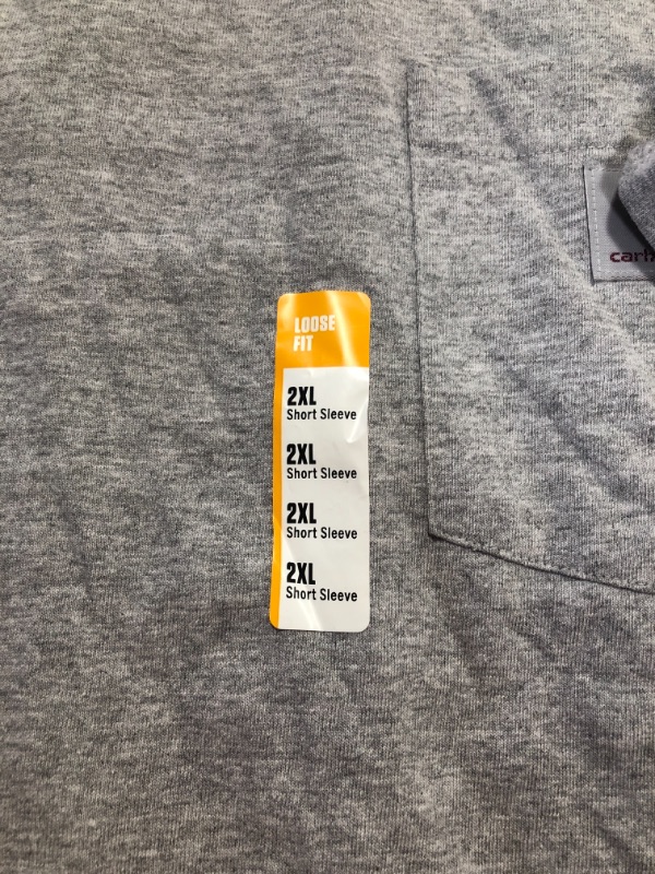 Photo 3 of Carhartt Workwear Pocket T-Shirt Gray, 2XL, Model K87-HGY
