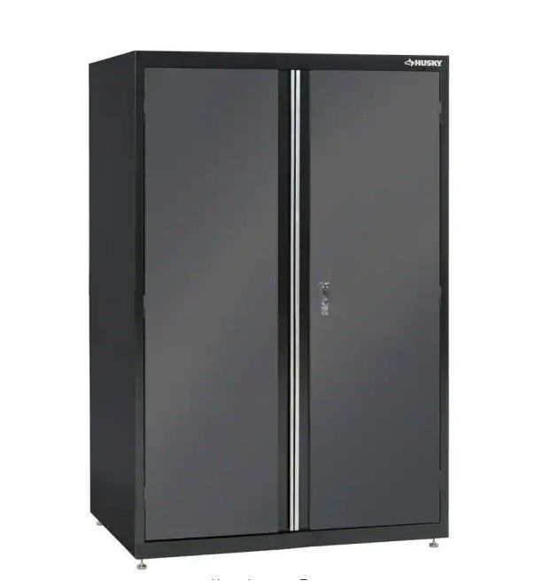 Photo 1 of (MULTIPLE DENTS TO SIDES/BOTTOM/TOP)
Husky Welded Steel Floor Cabinet in Black and Gray (46 in W x 72 in. H x 24 in. D)
