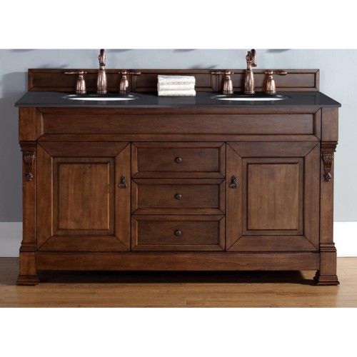 Photo 1 of (DOES NOT INCLUDE MARBLE TOP/SINK/FAUCET)
James Martin Vanities 147-114-561 Brookfield 59 Double Free Standing Wood Vanity Cabinet
