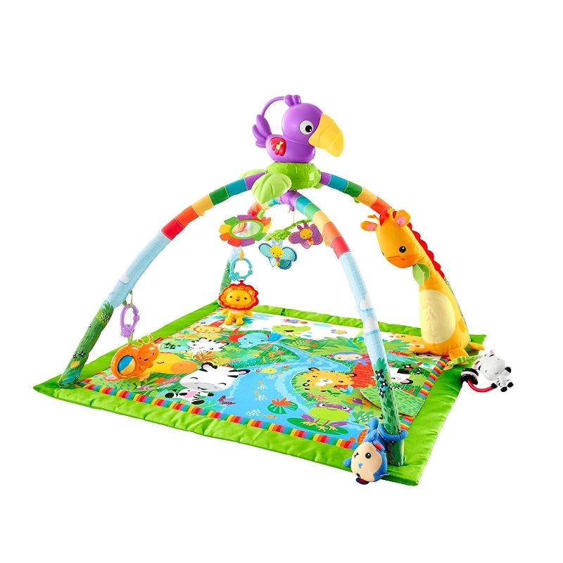 Photo 1 of Fisher-Price Rainforest Music and Lights Deluxe Infant Gym