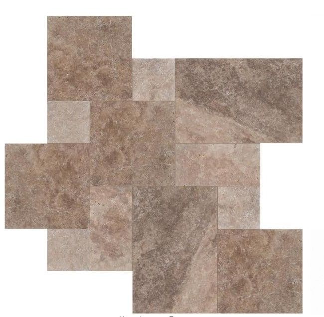 Photo 1 of (BROKENS OFF CORNER)
MSI Mediterranean Pattern Walnut Pattern Tumbled Travertine Paver Kits (360 Pieces/480 sq. ft./Pallet)