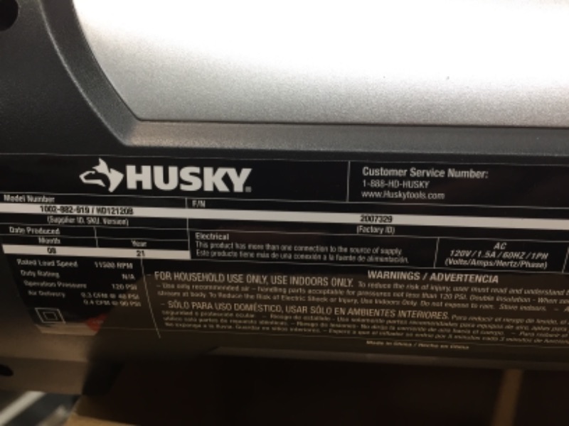 Photo 6 of Husky
12/120 Volt Auto and Home Inflator