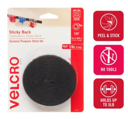 Photo 1 of 4 pack VELCRO Brand
5 ft. x 3/4 in. Sticky Back Tape