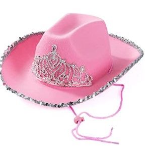 Photo 1 of Funny Party Hats Cowboy Hat for Women - Cowgirl Hat - Cowgirl Costume Hat Pink